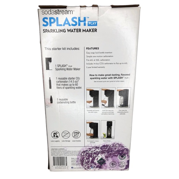 🆕 SodaStream Splash PLAY Carbonated Sparkling Water Maker Starter Kit - Picture 11 of 12